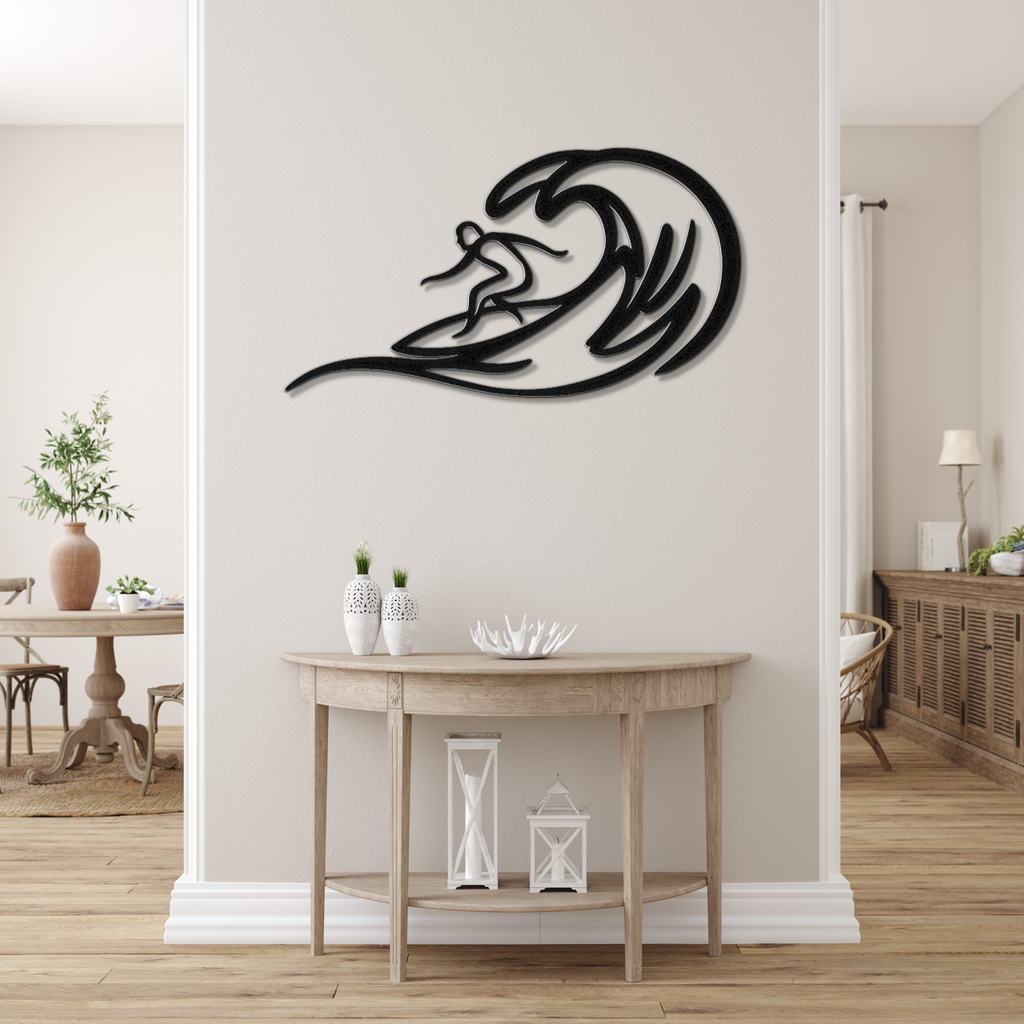 Surfer Metal Wall Art