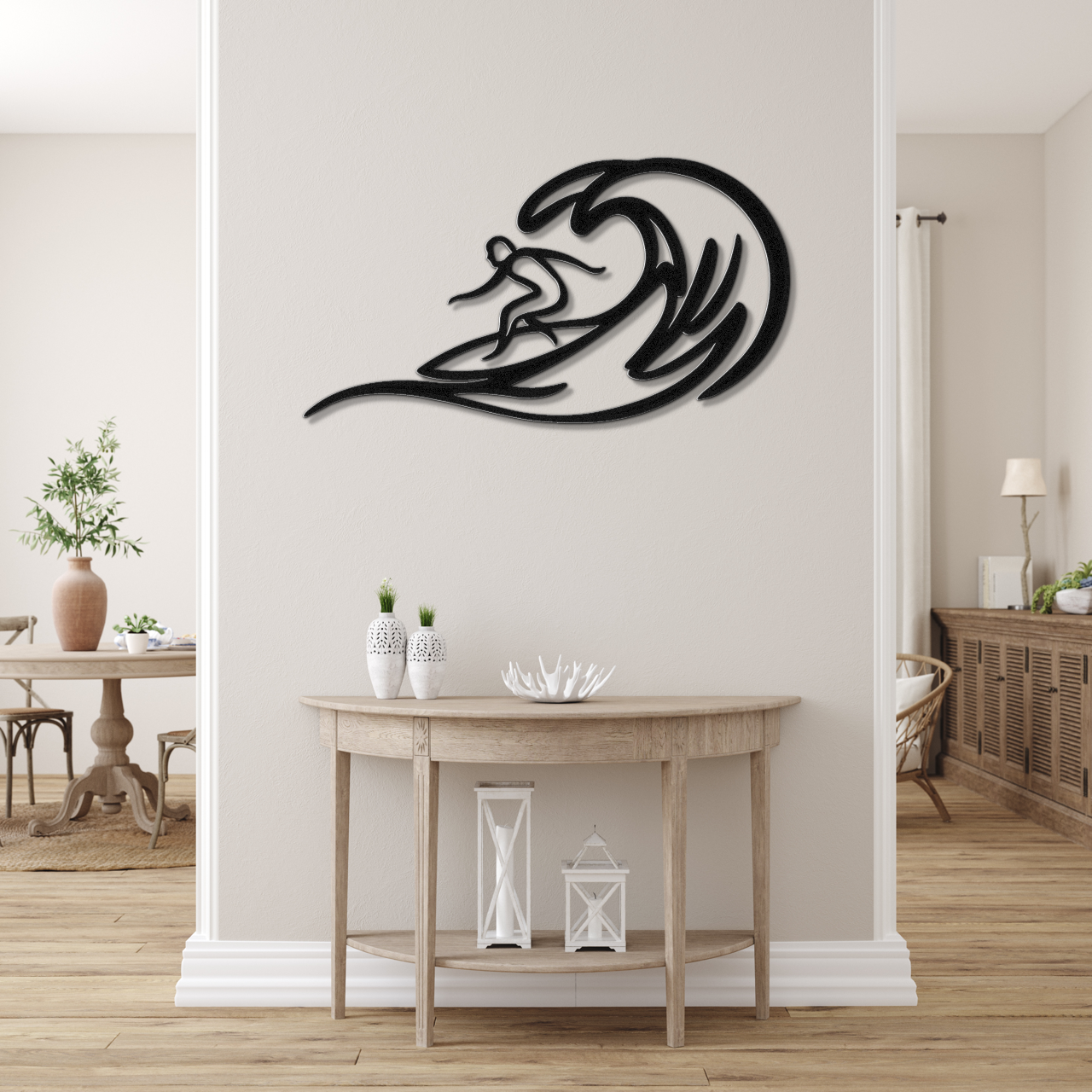 Surfer Metal Wall Art