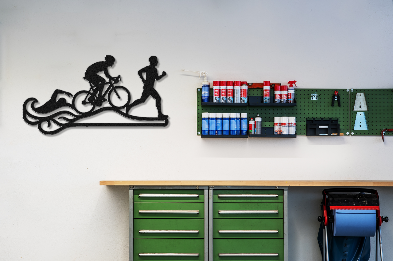 Triathlon Metal Wall Art