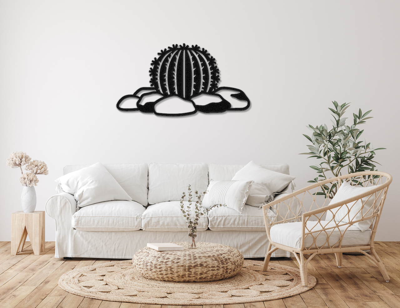 Barrel Cactus Metal Wall Art
