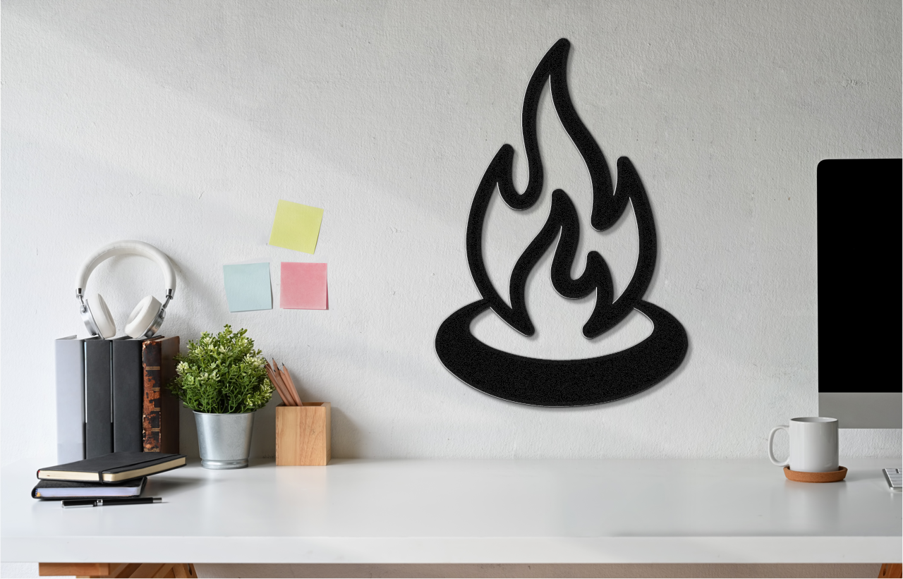 Campfire Metal Wall Art
