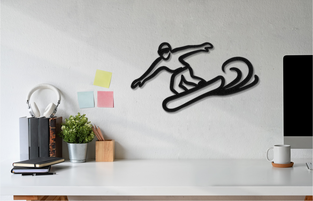 Snowboarding Metal Wall Art