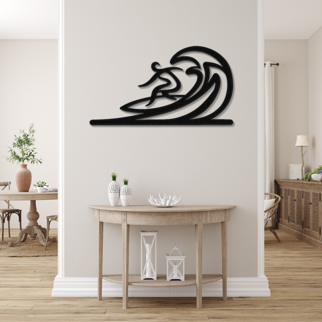 Surfer Metal Wall Art