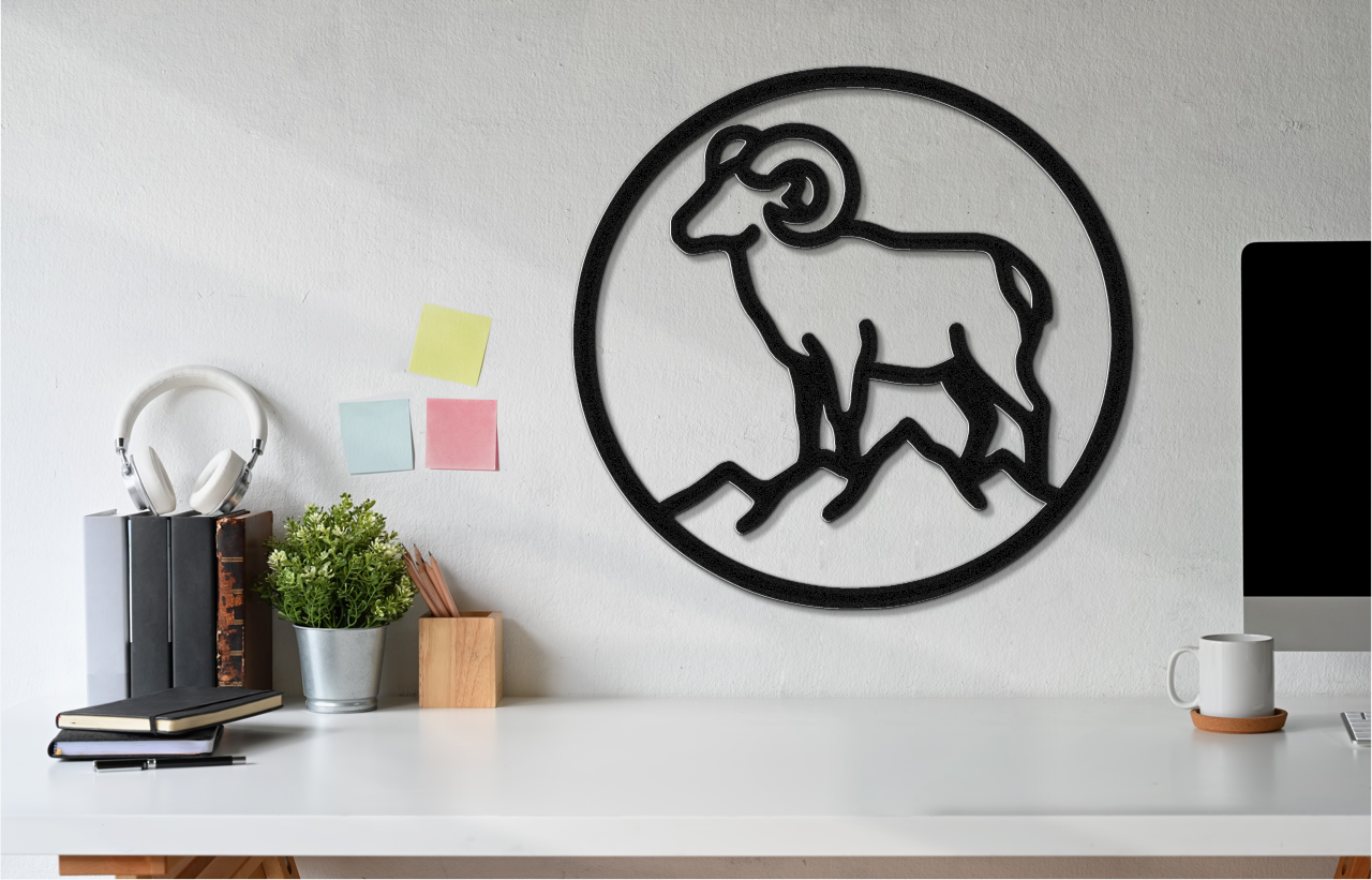 Bighorn Sheep Metal Wall Art