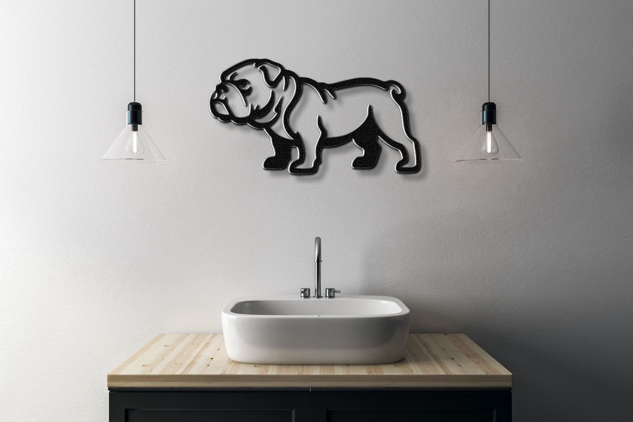 Bulldog Metal Wall Art