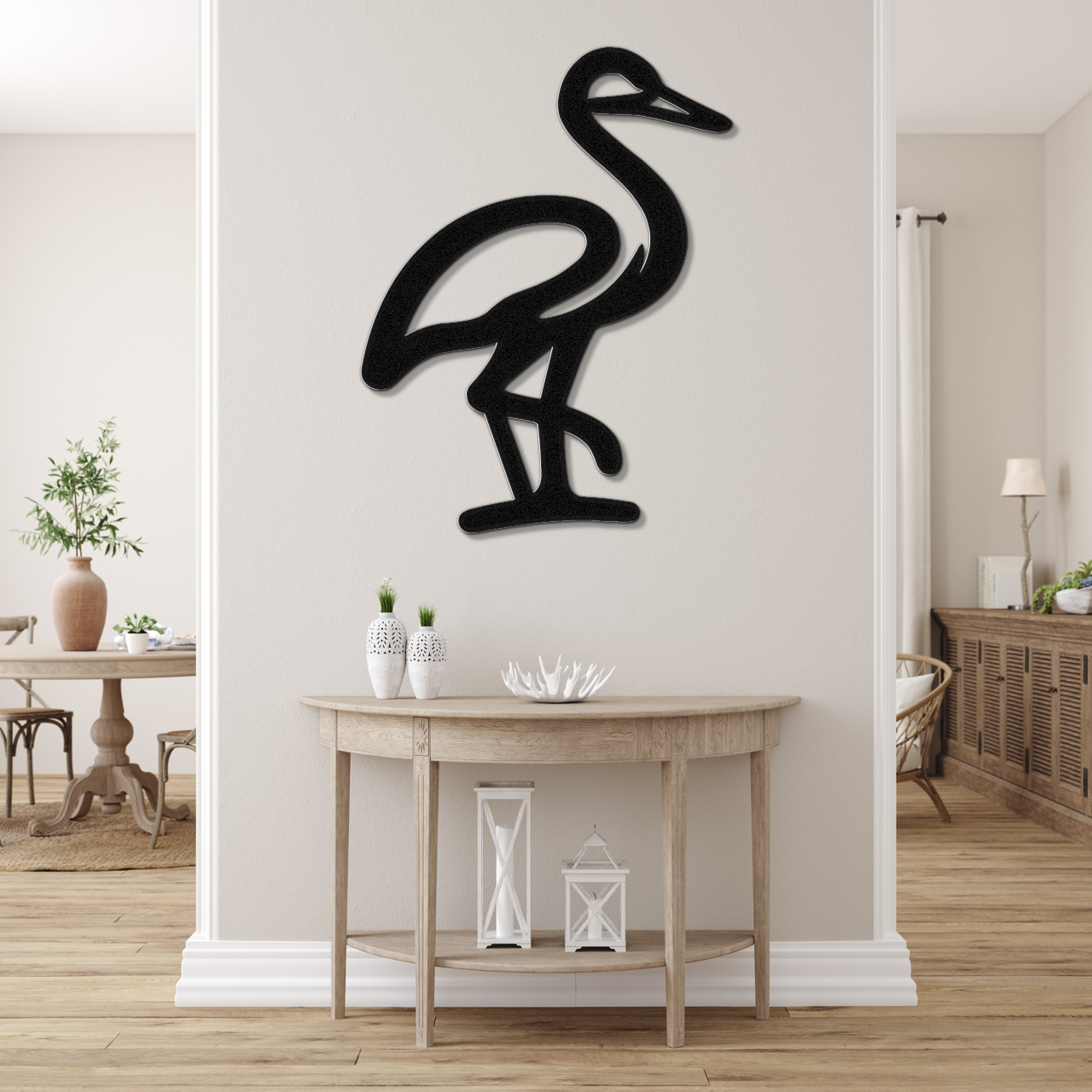 Crane Metal Wall Art