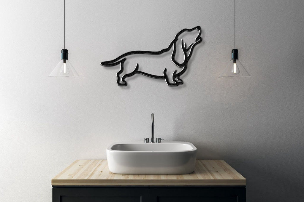 Basset Hound Metal Wall Art