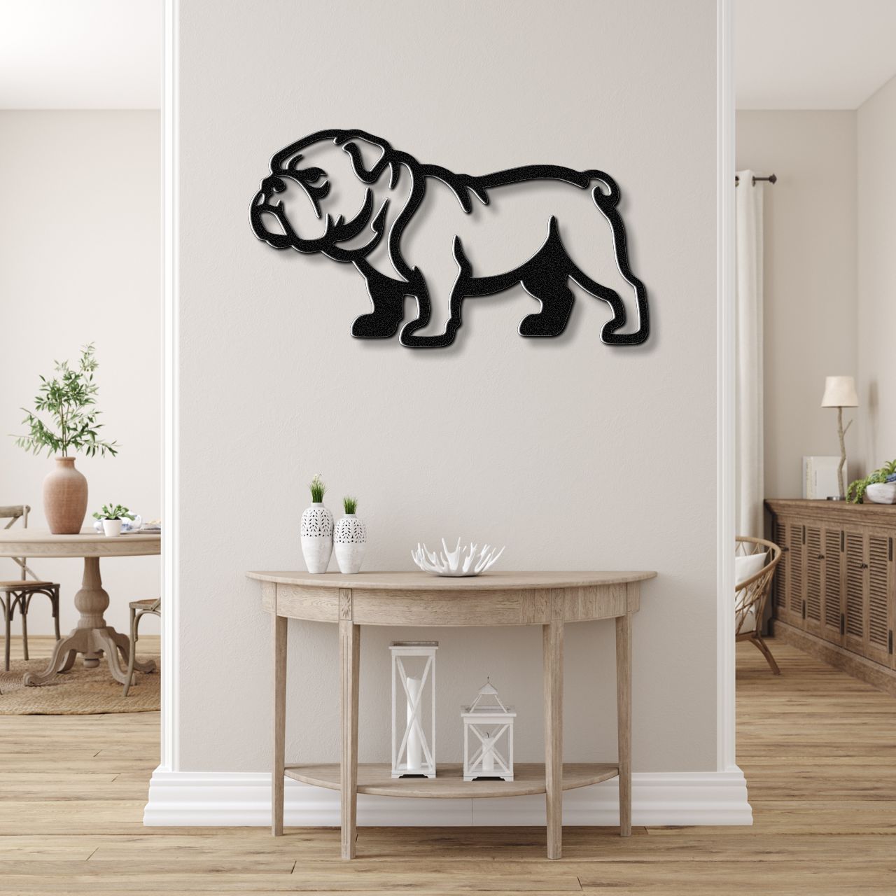 Bulldog Metal Wall Art