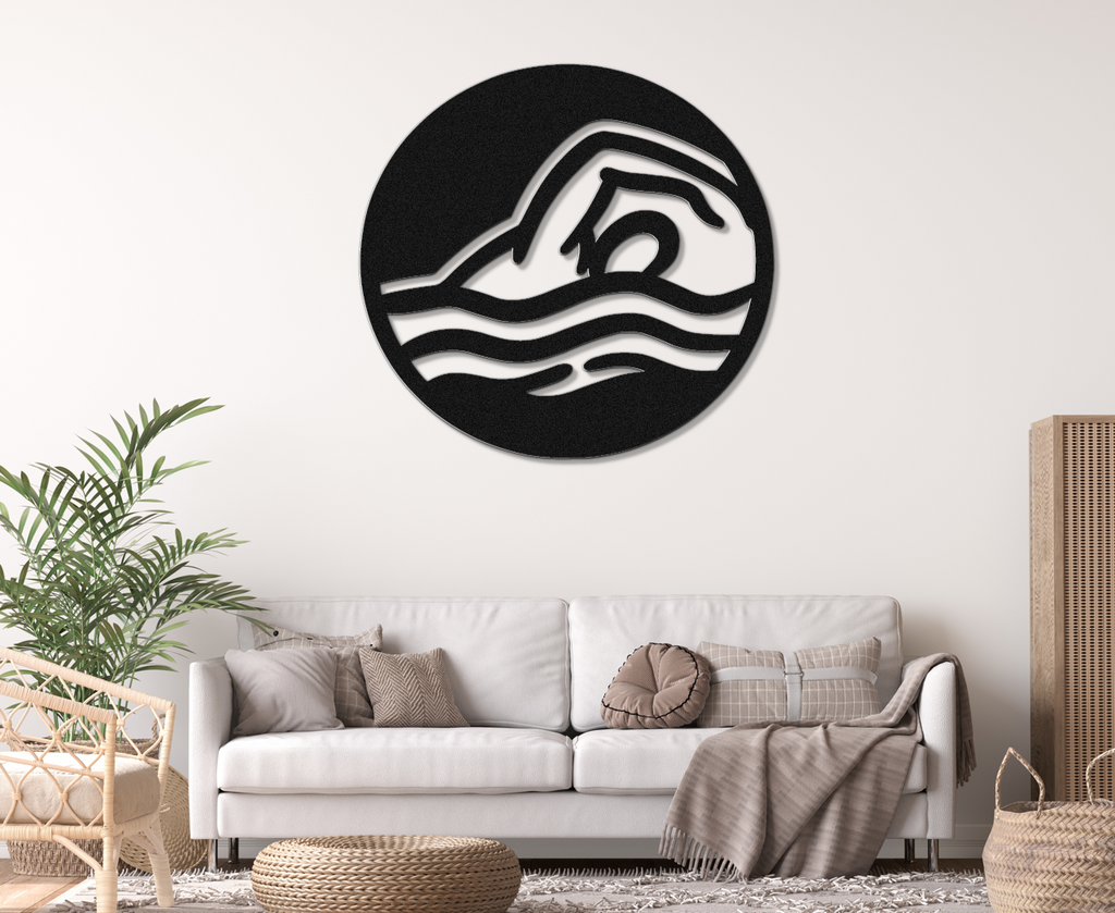 Swimmer Metal Wall Art