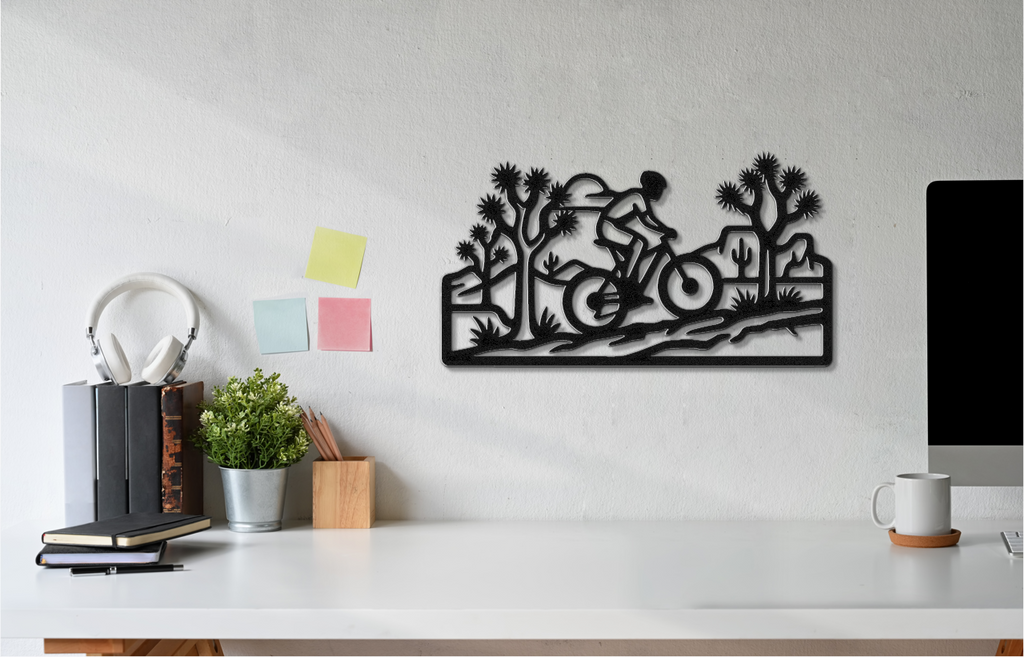 Joshua Tree Cycling Metal Wall Art