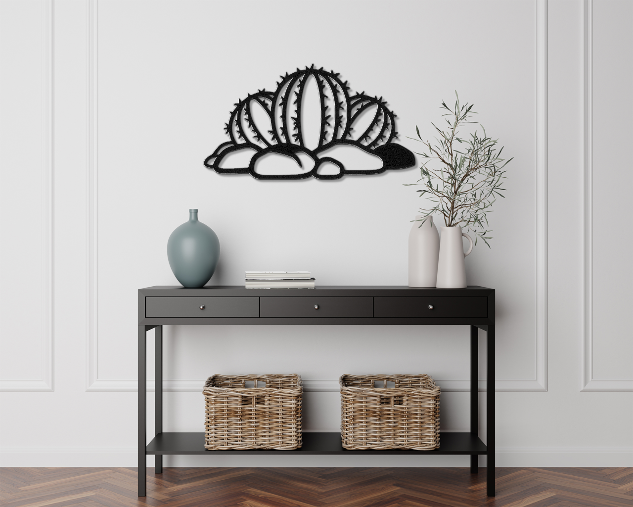 Barrel Cactus Metal Wall Art