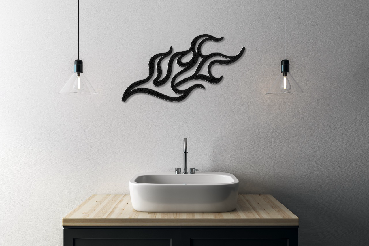 Abstract Fire Metal Wall Art