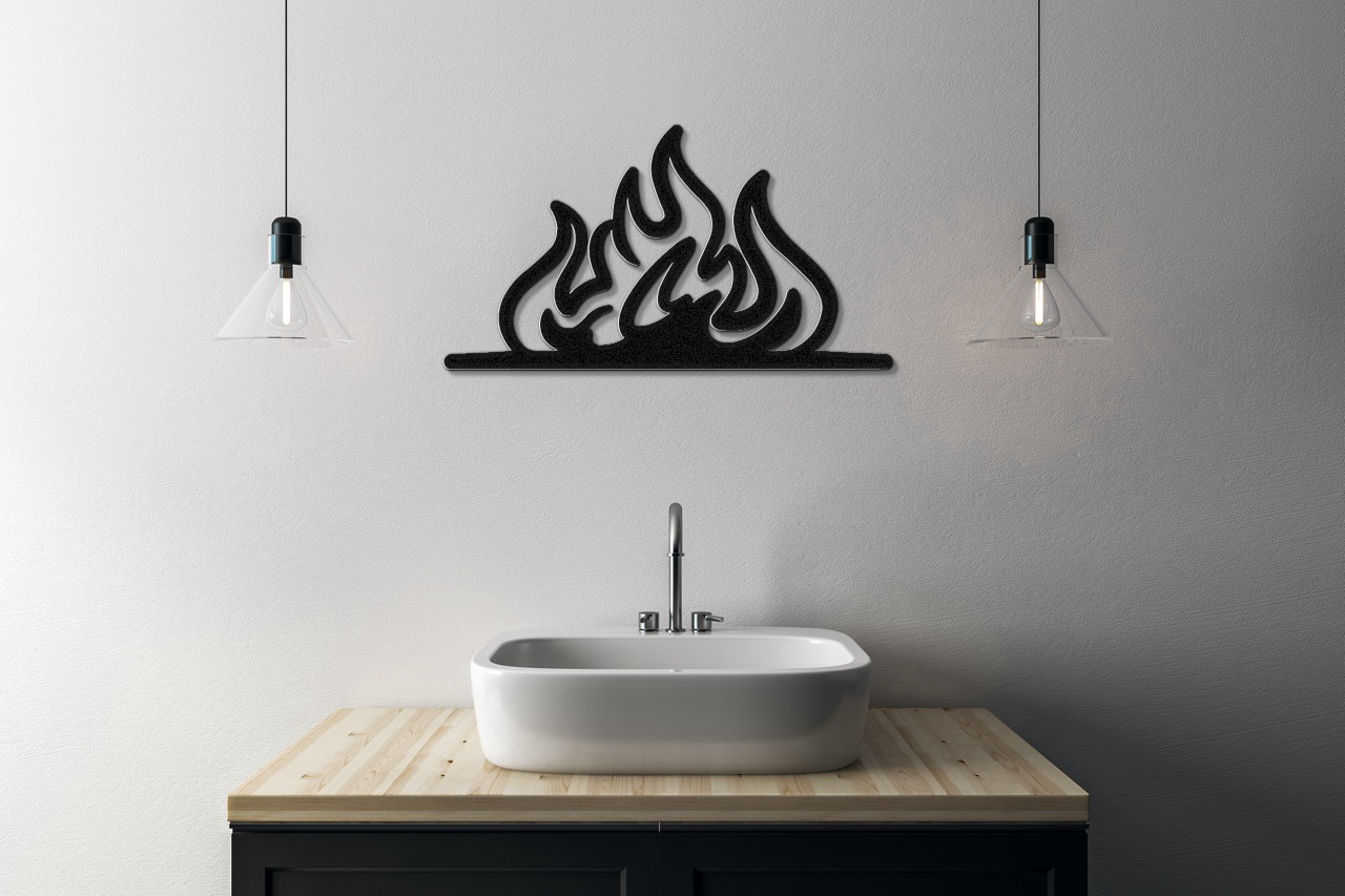 Abstract Fire Metal Wall Art