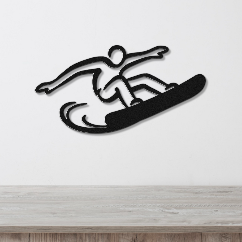 Snowboarding Metal Wall Art