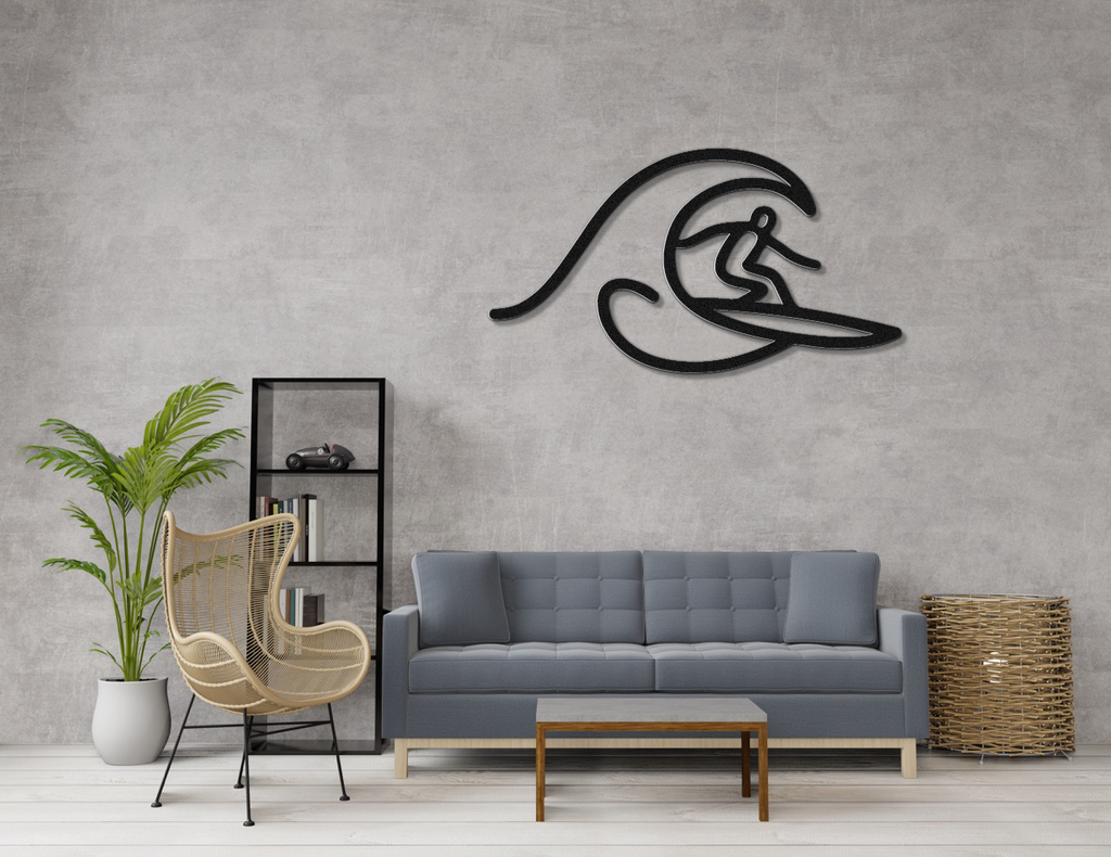 Surfer Metal Wall Art