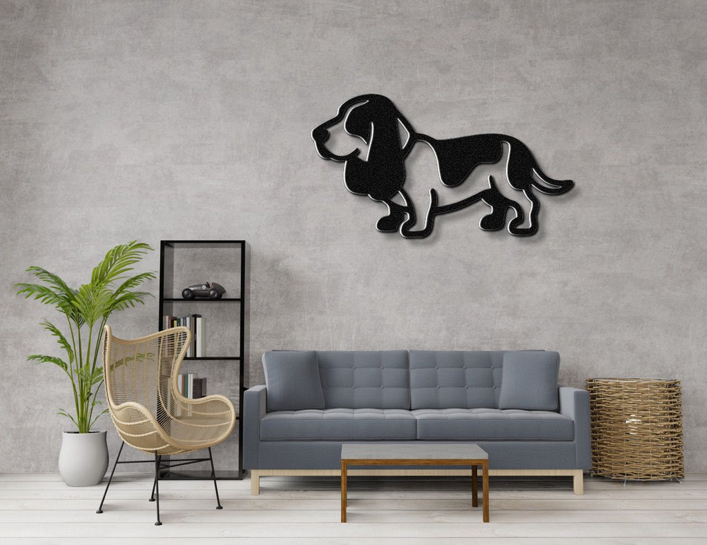 Basset Hound Metal Wall Art