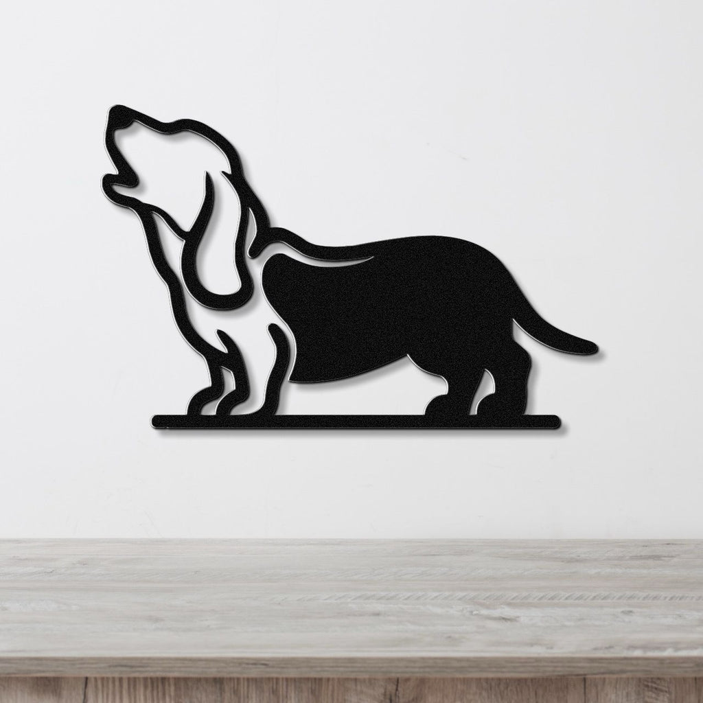 Basset Hound Metal Wall Art