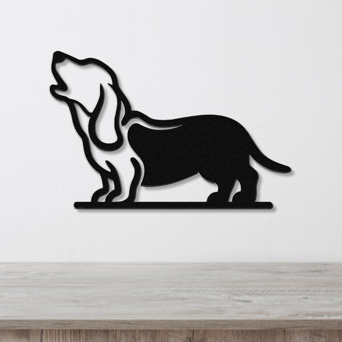 Basset Hound Metal Wall Art