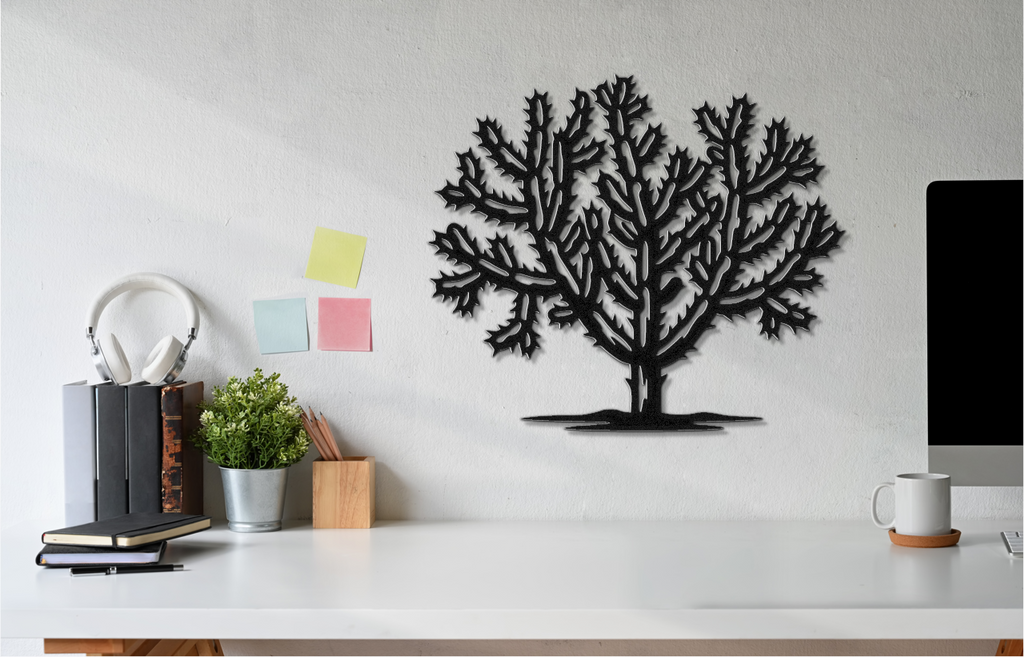 Cholla Cactus Metal Wall Art