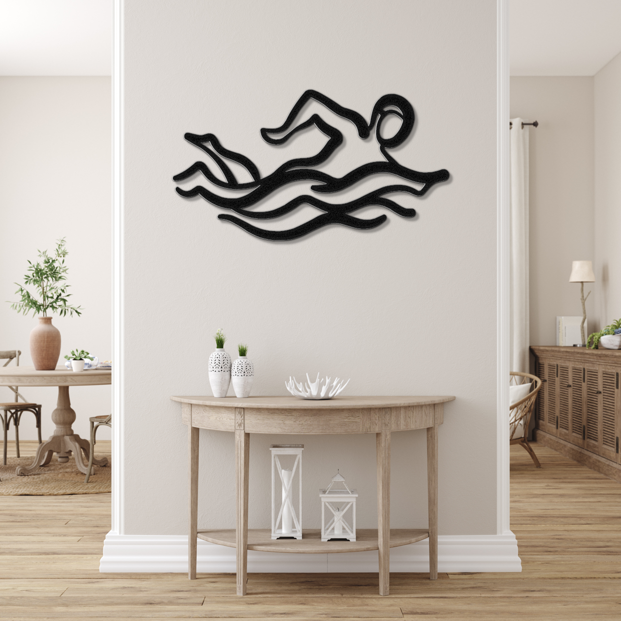 Swimmer Metal Wall Art