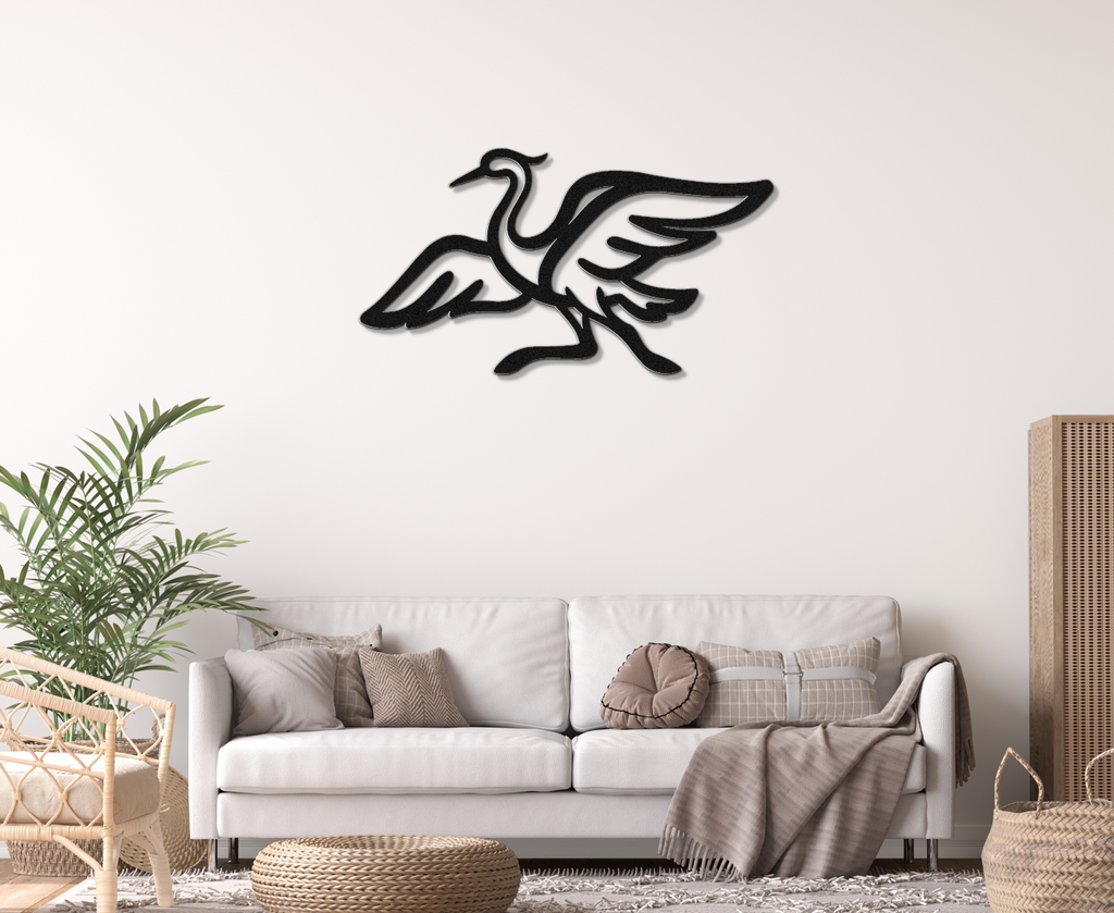 Crane Metal Wall Art