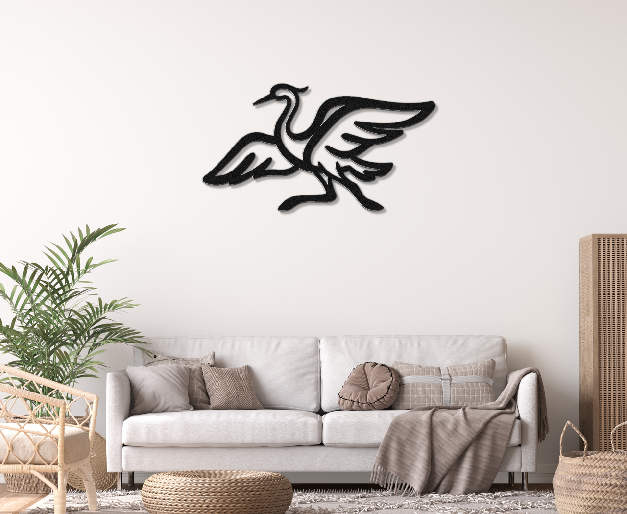 Crane Metal Wall Art