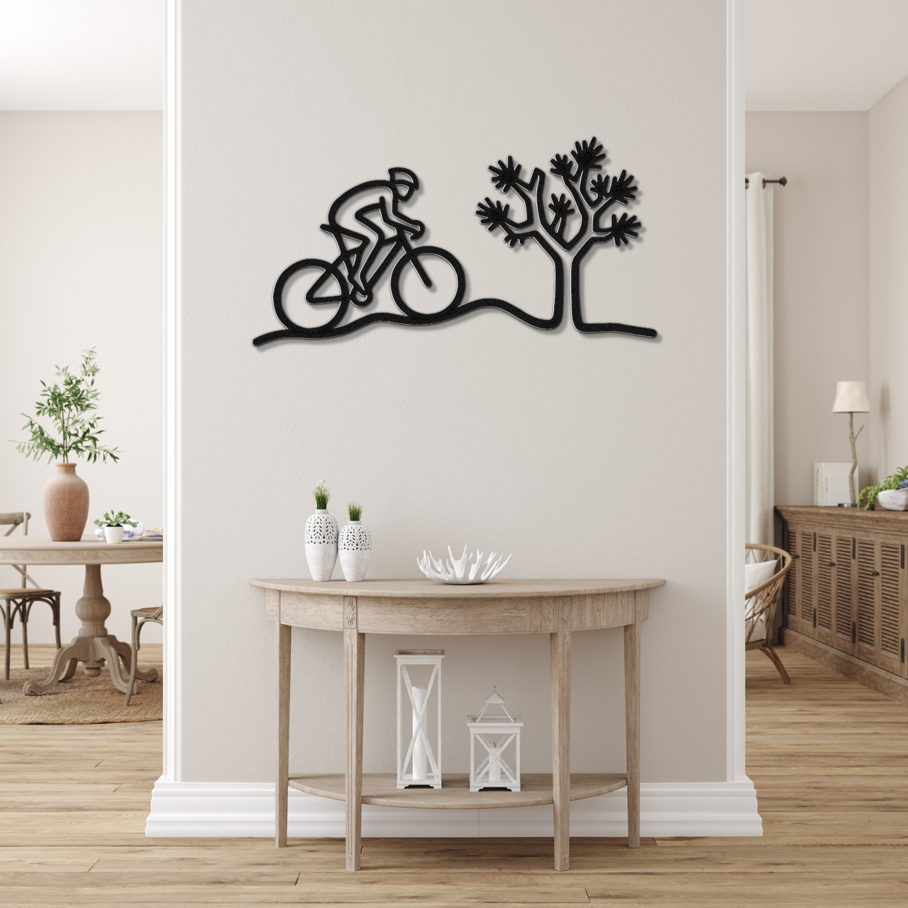 Joshua Tree Cycling Metal Wall Art