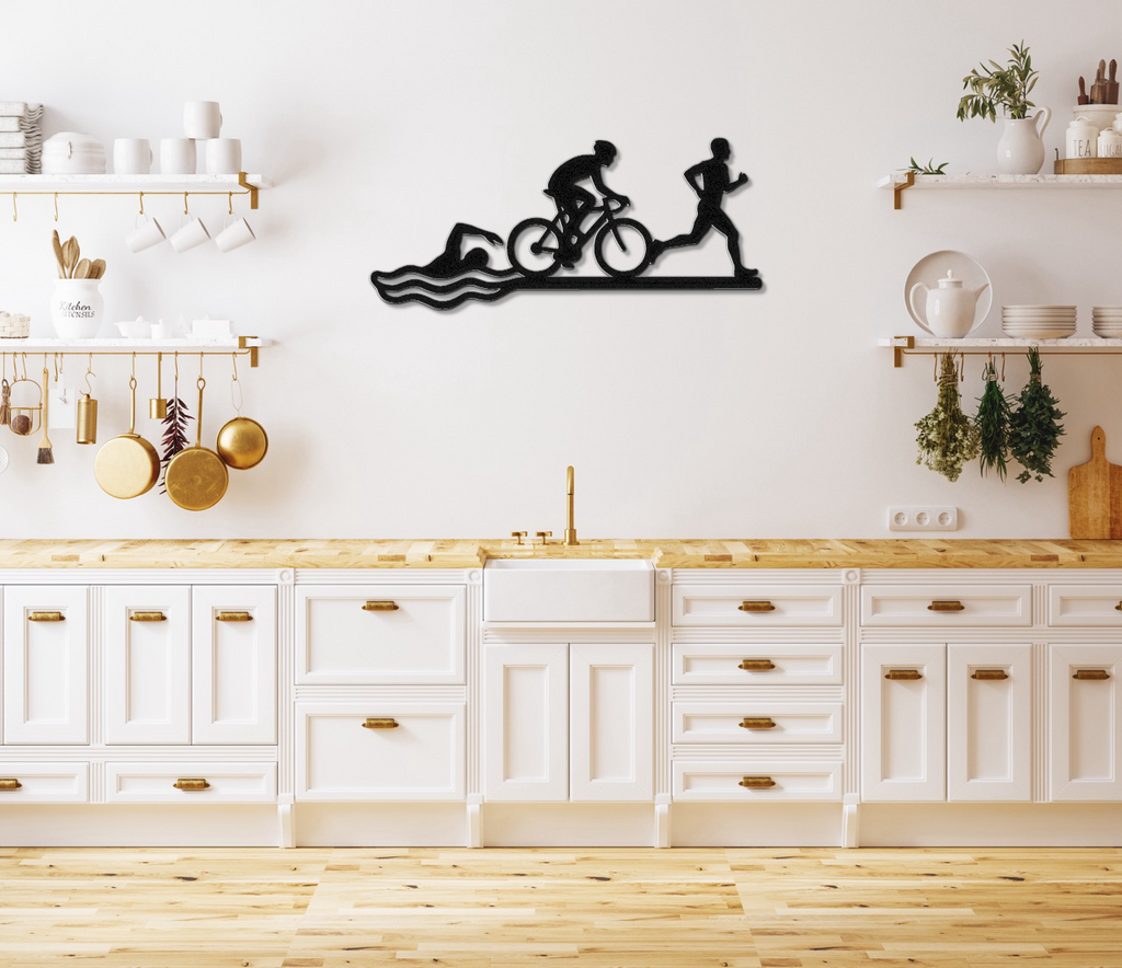 Triathlon Metal Wall Art