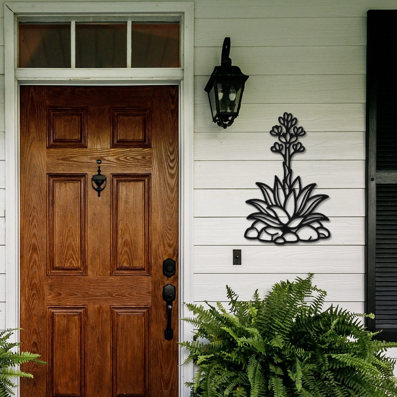 Blooming Agave Metal Wall Art