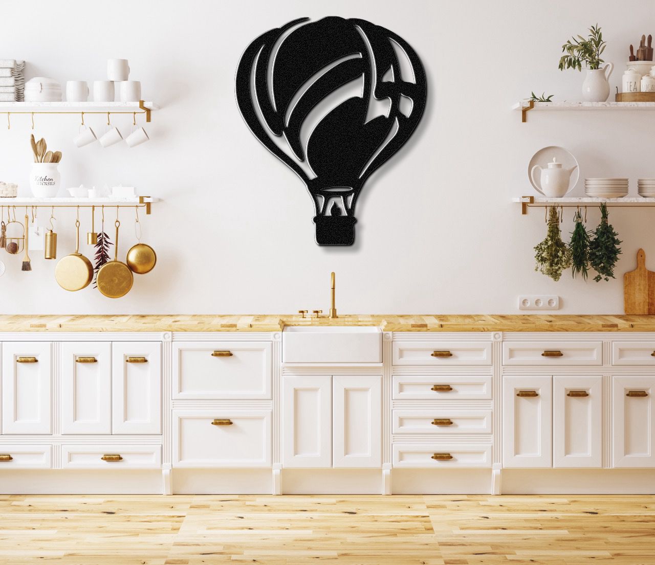 Hot Air Balloon Metal Wall Art