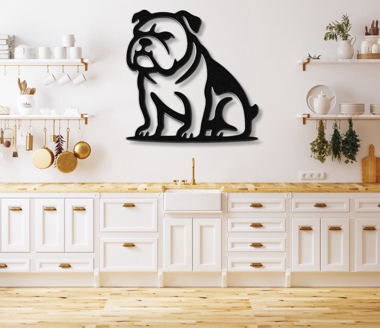 Bulldog Metal Wall Art