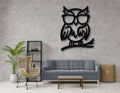 Nerdy Owl Metal Wall Art