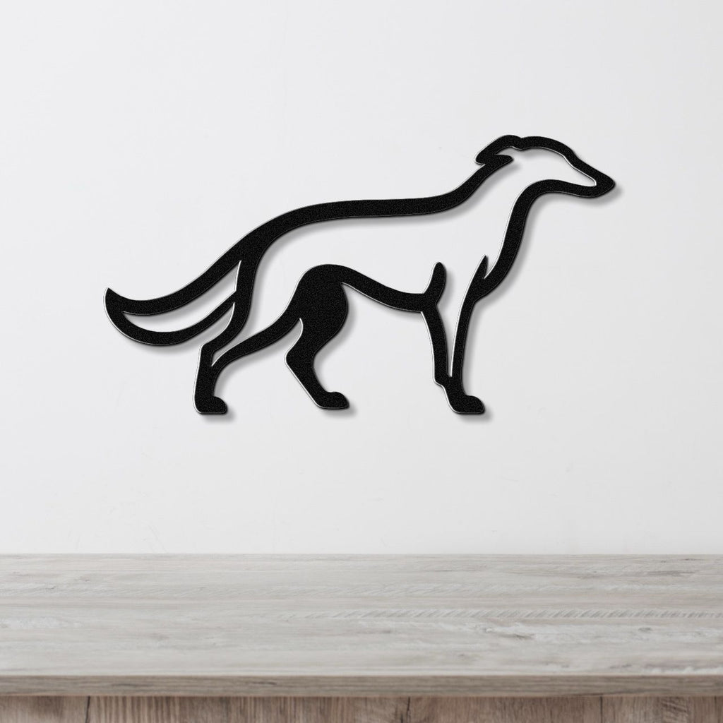 Borzoi Dog Metal Wall Art