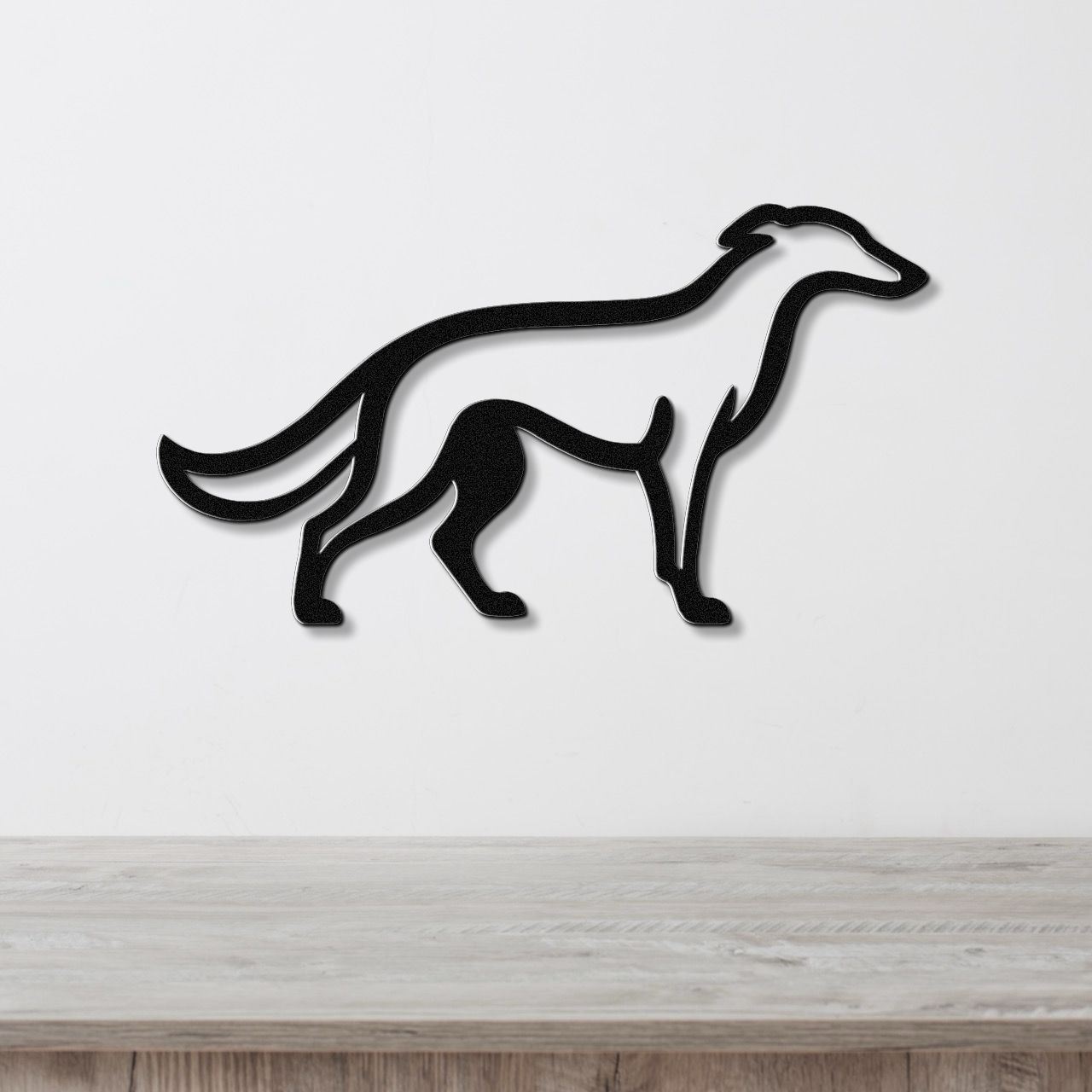Borzoi Dog Metal Wall Art