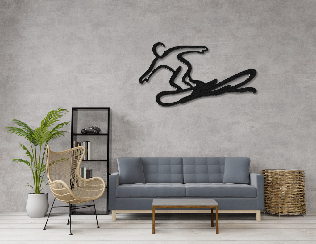 Snowboarding Metal Wall Art