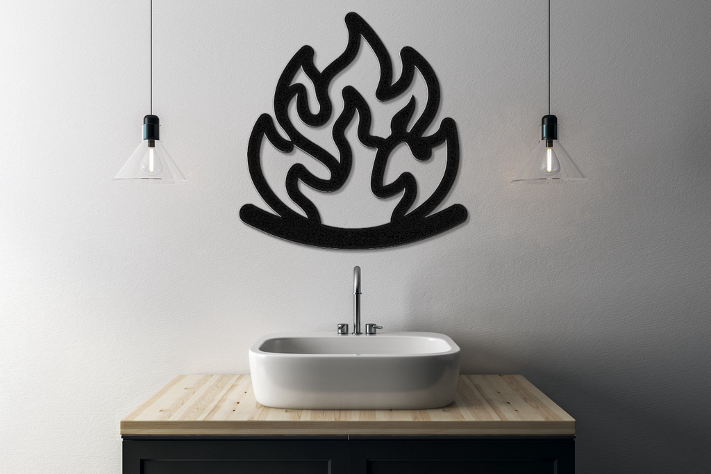 Abstract Fire Metal Wall Art
