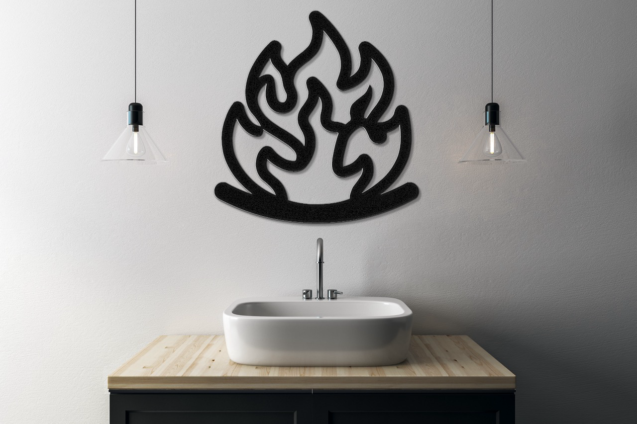 Abstract Fire Metal Wall Art