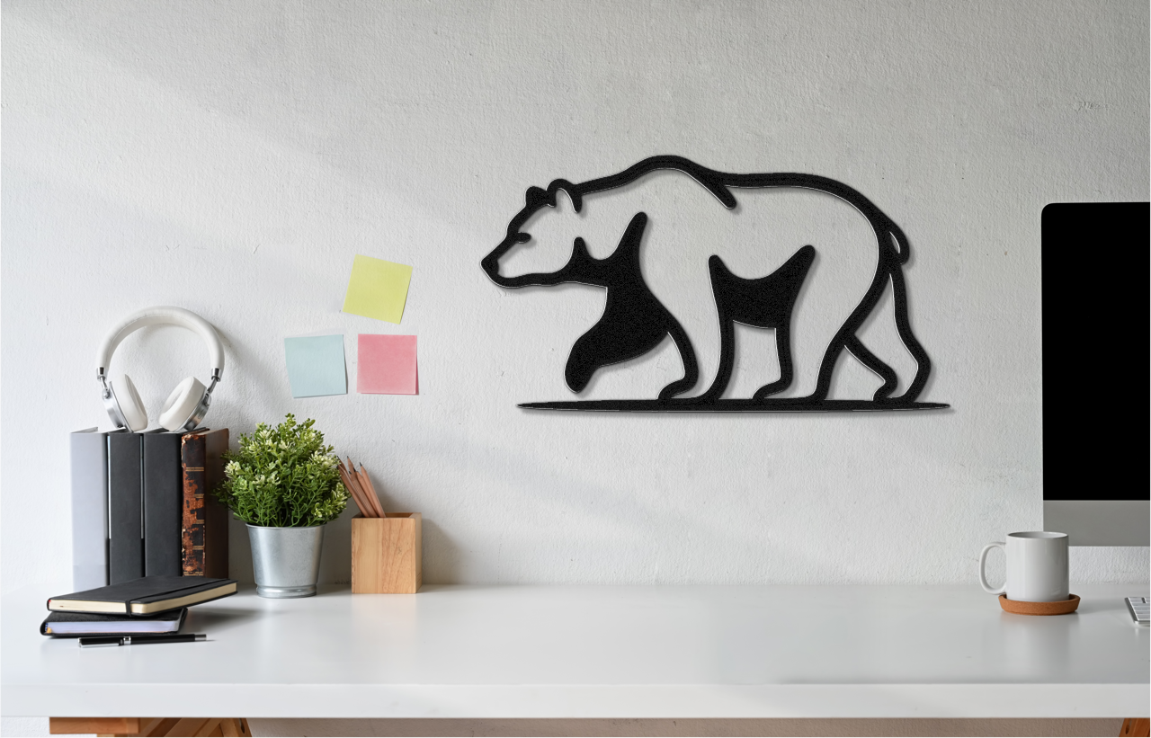 Bear Metal Wall Art