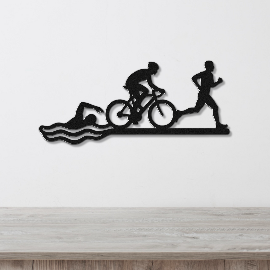Triathlon Metal Wall Art