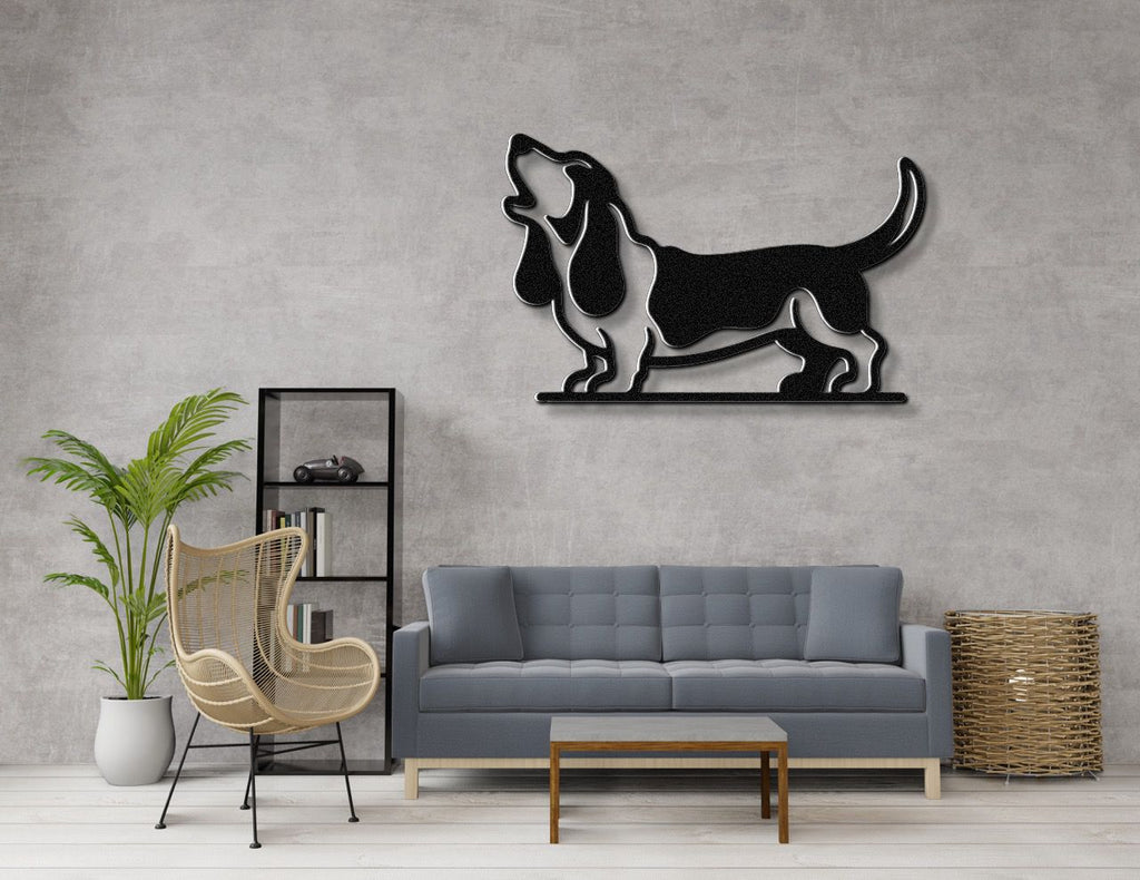 Basset Hound Metal Wall Art
