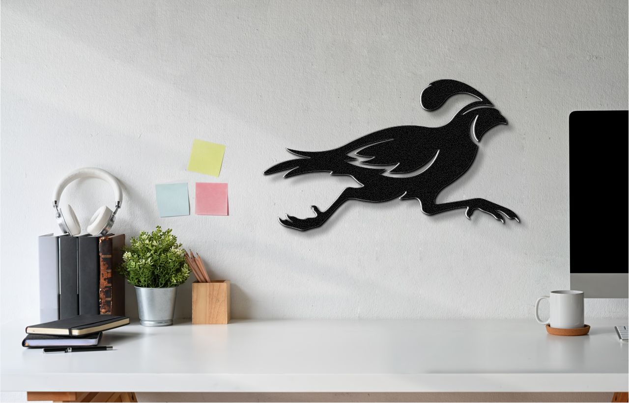 Running Quail Metal Wall Art