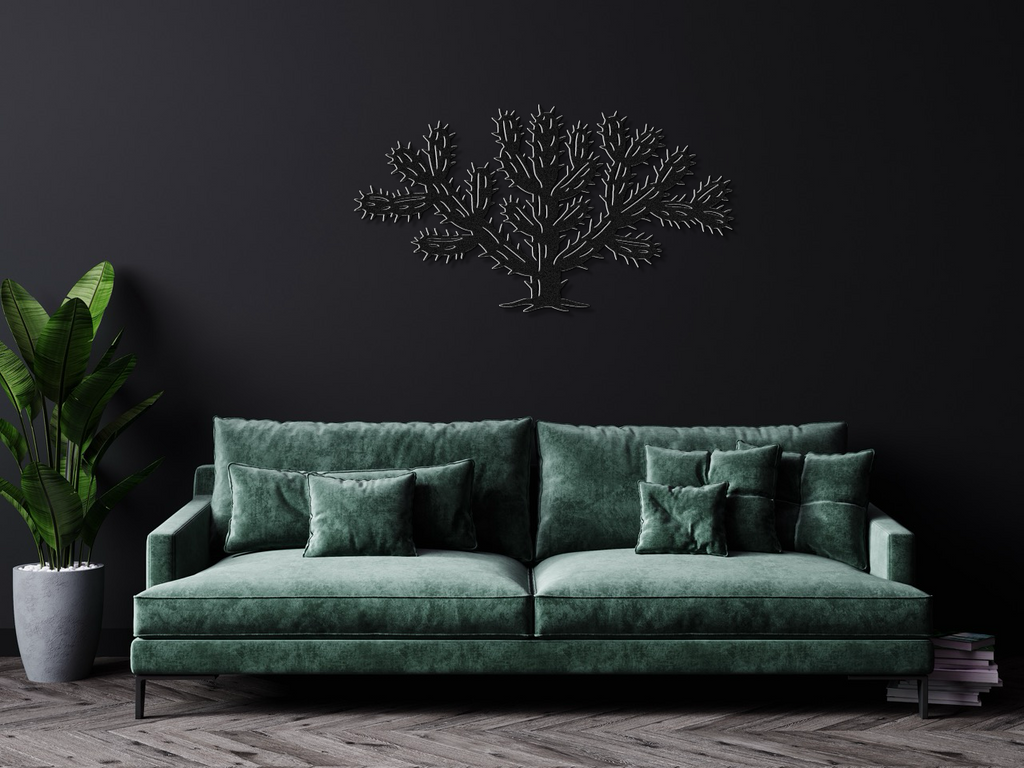 Cholla Cactus Metal Wall Art