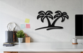 Twin Palm Tree Metal Wall Art