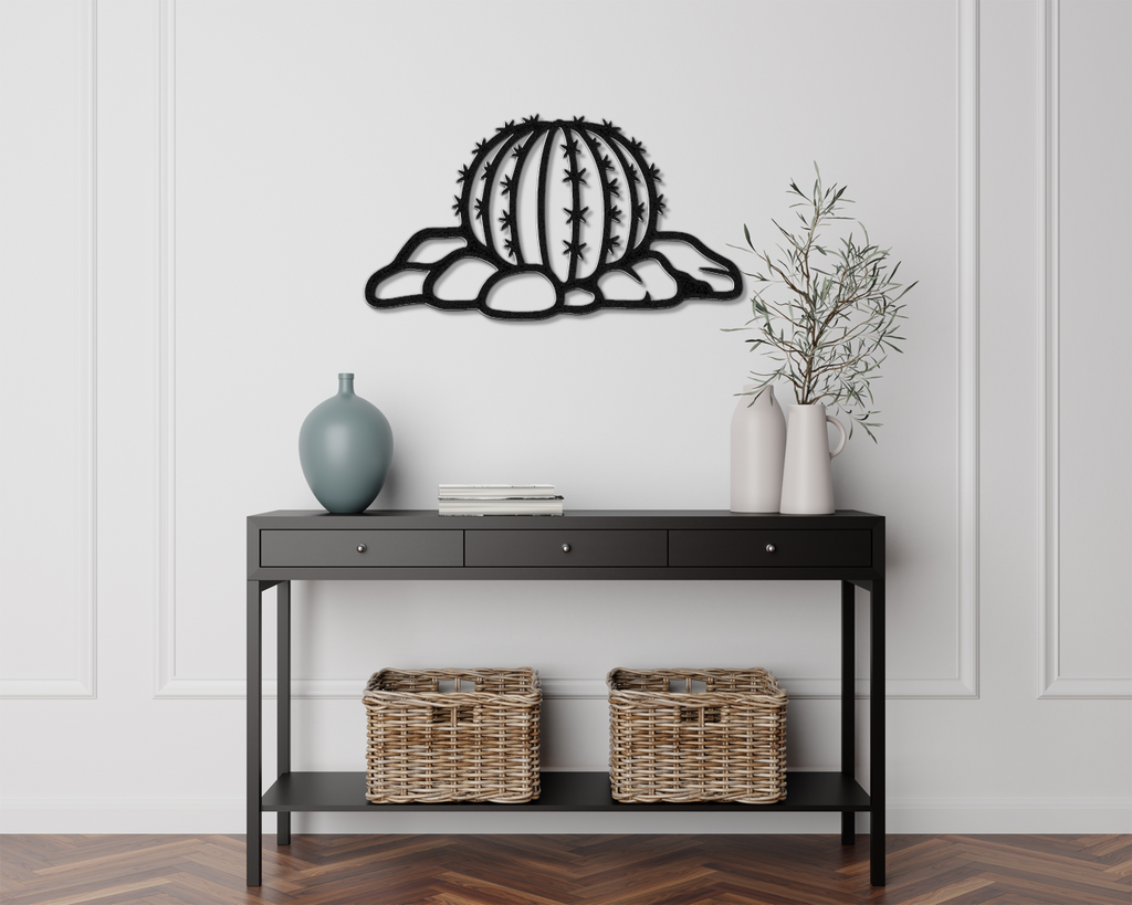 Barrel Cactus Metal Wall Art