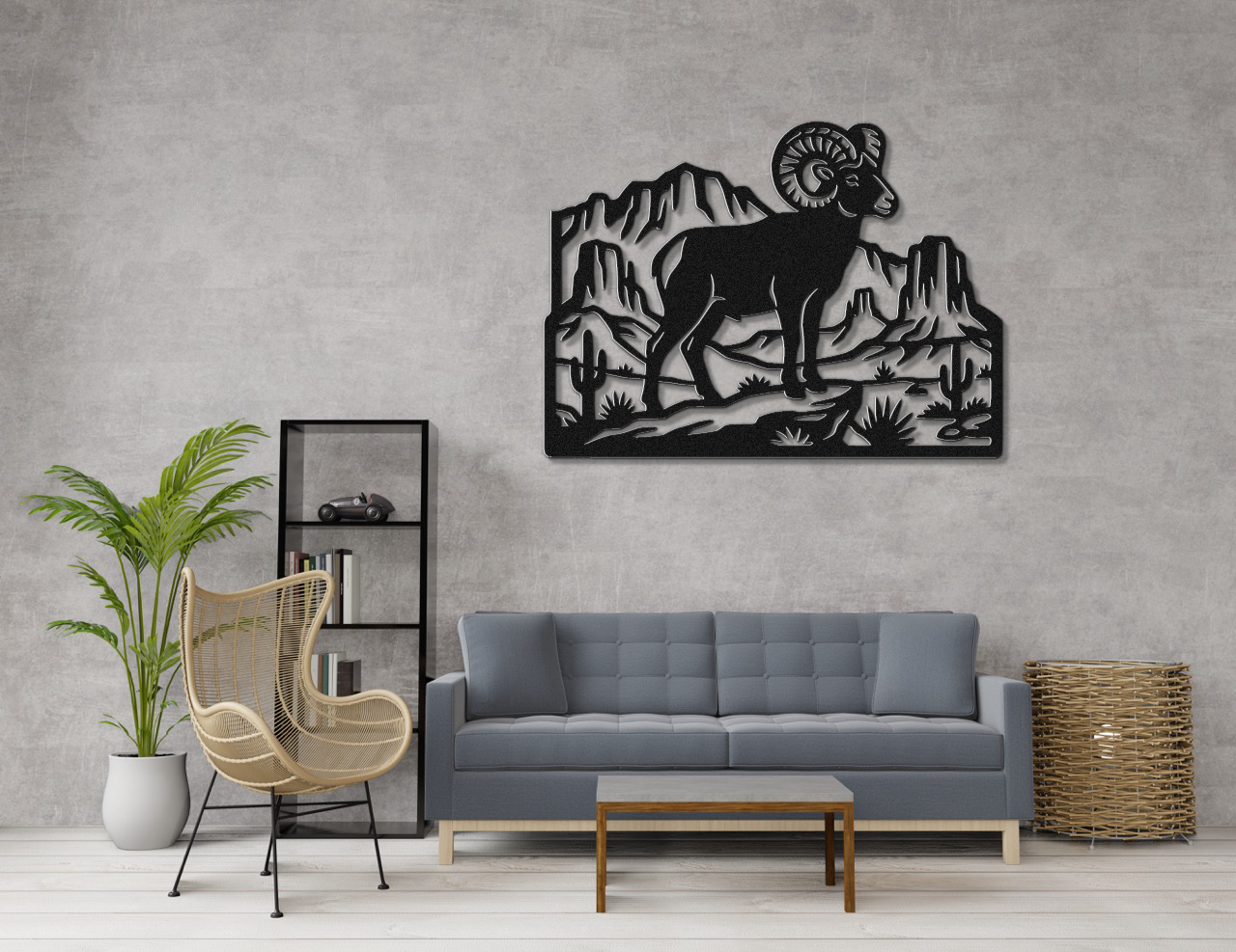Arizona Bighorn Sheep Metal Wall Art