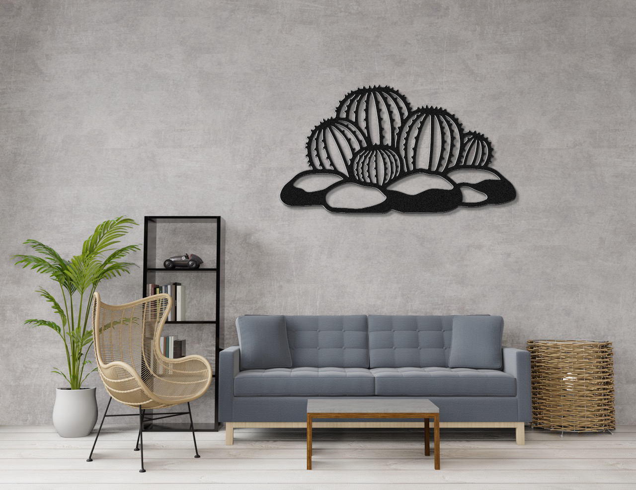Barrel Cactus Metal Wall Art