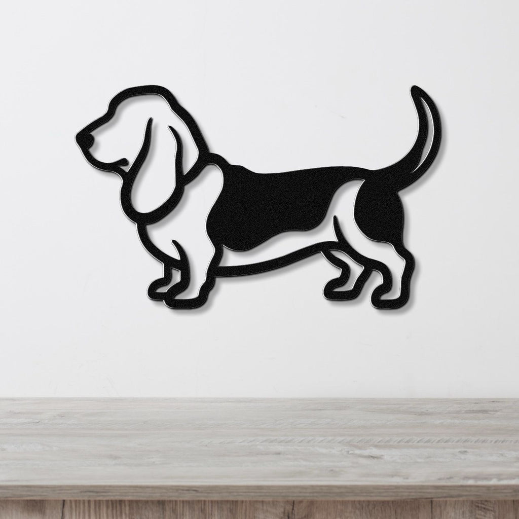 Basset Hound Metal Wall Art