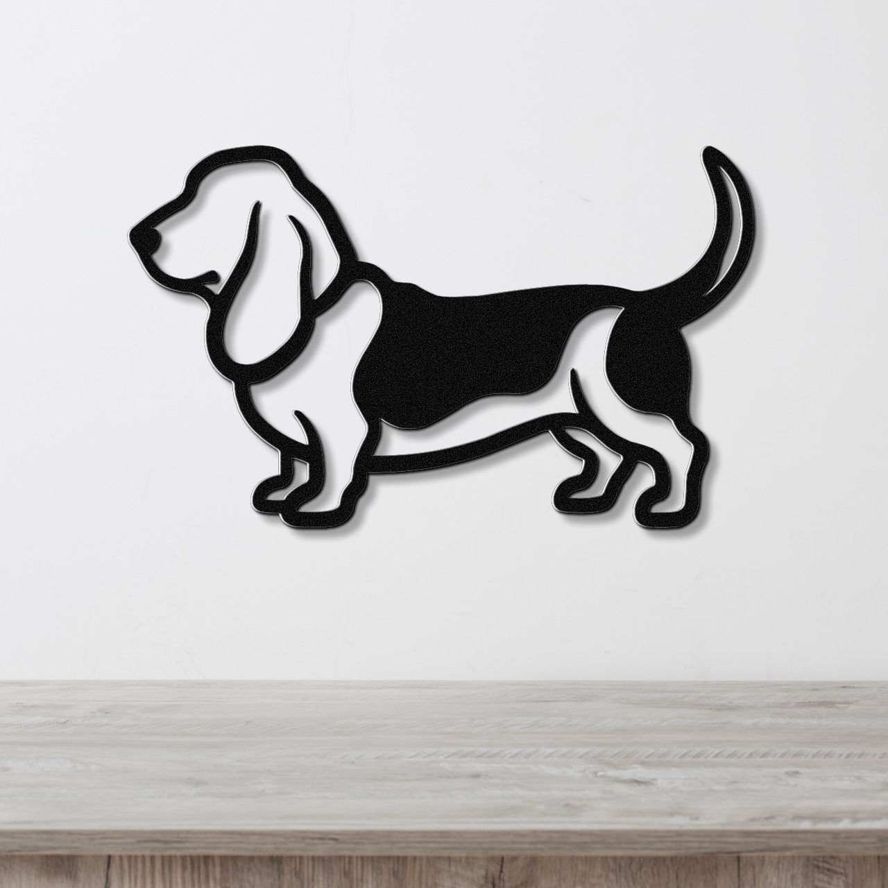 Basset Hound Metal Wall Art