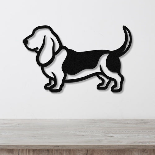 Basset Hound Metal Wall Art