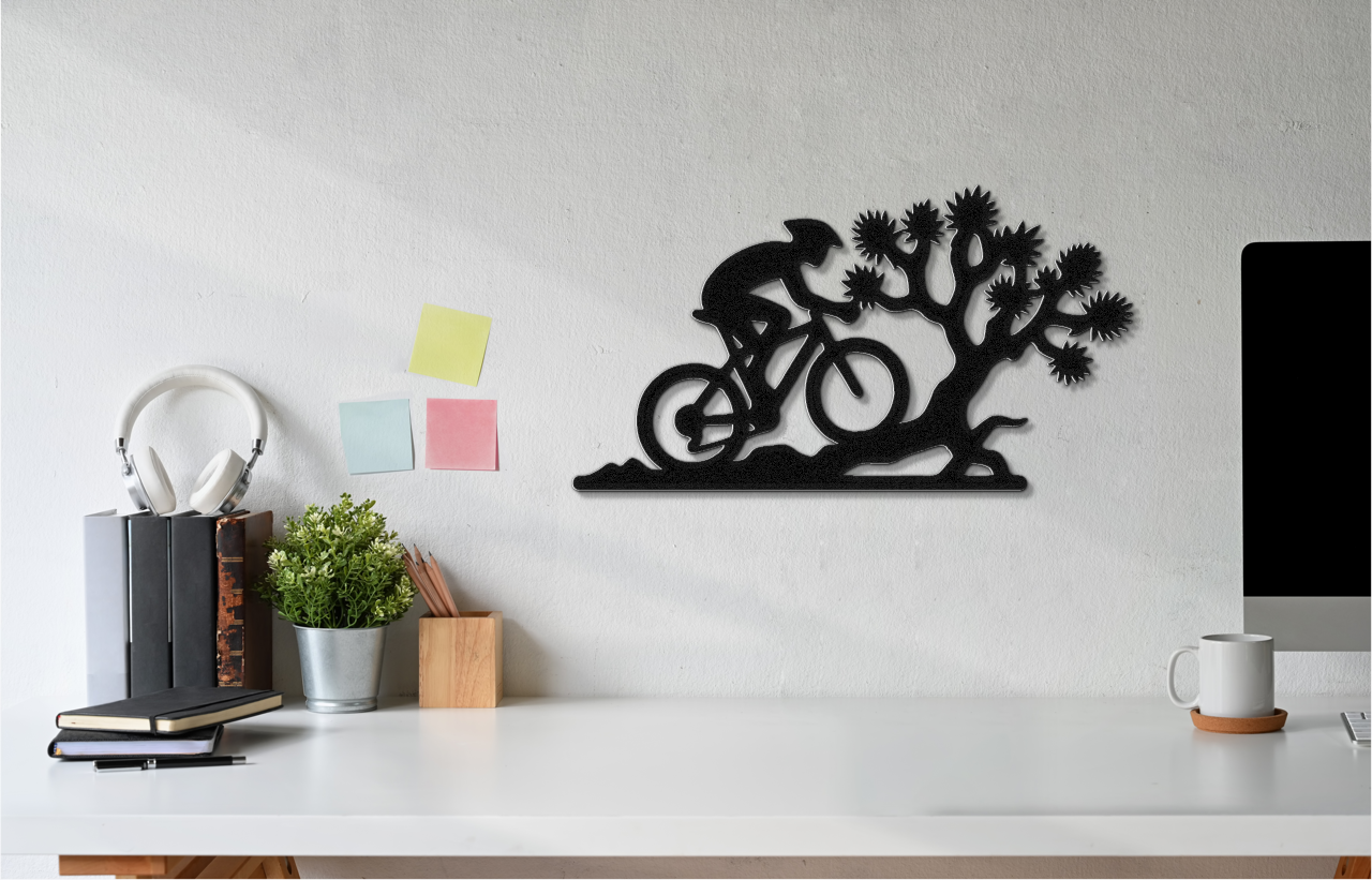 Joshua Tree Cycling Metal Wall Art